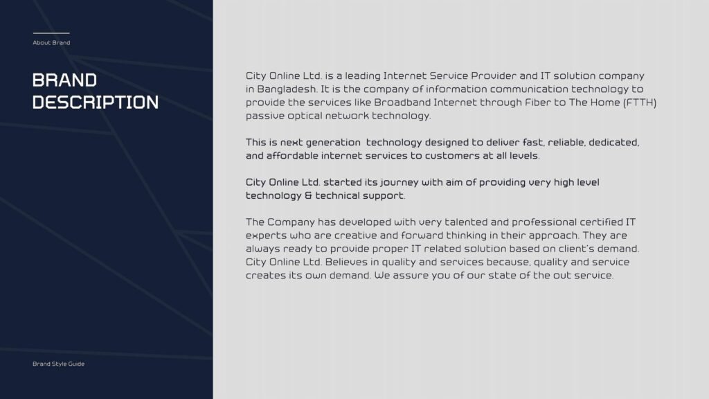 Cityonline brand description mockup