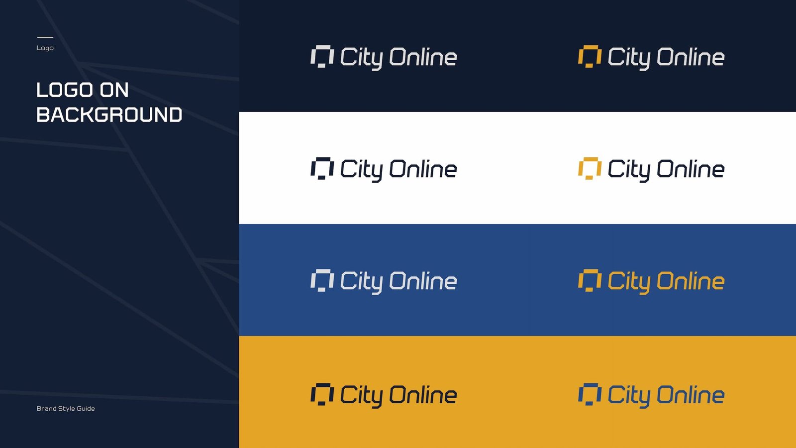 logo on backcround for city online