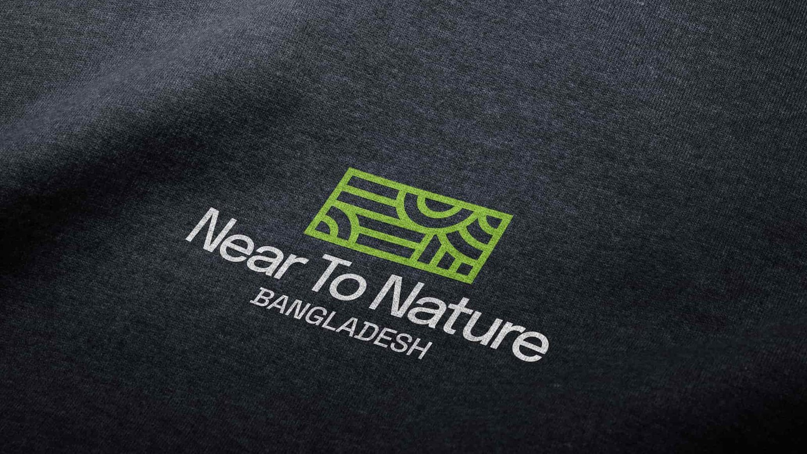 Near to nature Bangladesh logo mockup in carpet