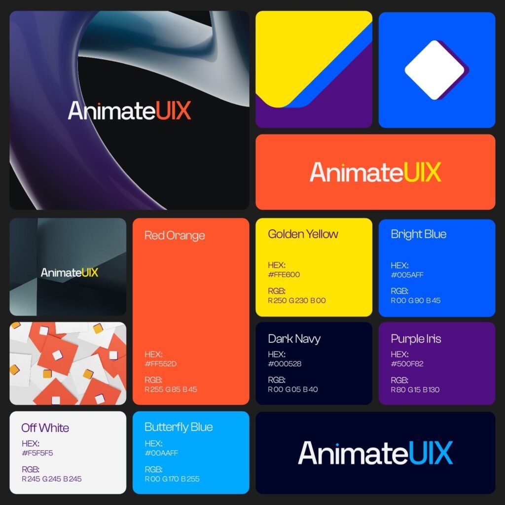 AnimateUIX logo presentation mockup